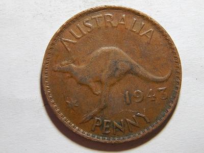 Austrálie 1 Penny 1943 (Melbourne) VF-XF č11512