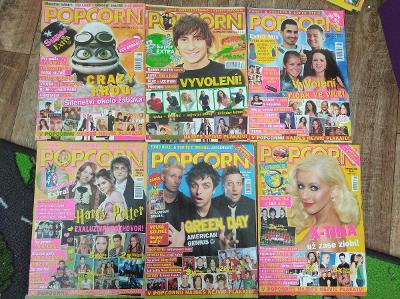 Časopis Popcorn 6x 2005/6 Aguilera, Harry Potter, Tokio hotel