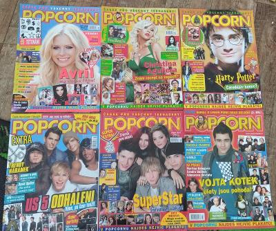 Časopis Popcorn 6x 2005/7 Harry Potter, Linkin Park, Tokio Hotel