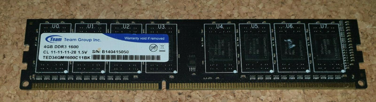 Testovaná operačná pamäť RAM Team DDR3 4GB 1600MHz - záruka 6 mesiacov - Počítače a hry