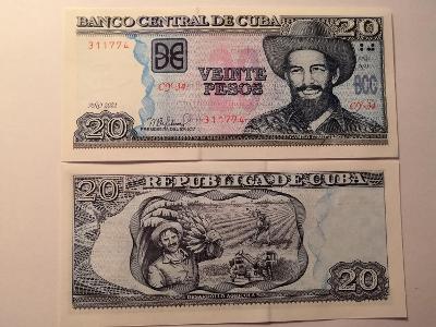 Kuba 20 Pesos 2021 Serie CY-34 , UNC	