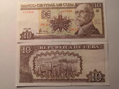 Kuba 10 Pesos 2009 Serie DK-13 stav AUNC	