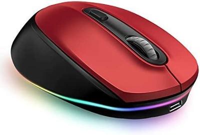 Seeda Bluetooth myš, ultratichá dobíjecí bezdrátová svítící myš