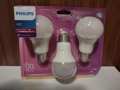 Ľad žiarovky Philips 13w (100w) teplá. 1 balenie - 3ks.