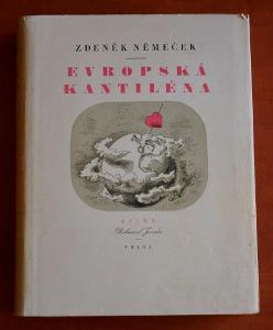 EVROPSKÁ KANTILÉNA Z. Němeček SFINX 1946 litografie C. Bouda V POUZDŘE