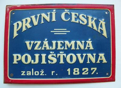 1827 - PRVNÍ ČESKÁ VZÁJEMNÁ POJIŠŤOVNA zal. r. 1827 - CEDULE - RRR