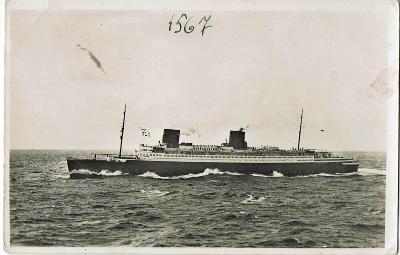 pohlednice, loď, Norddeutscher Lloyd Bremen 