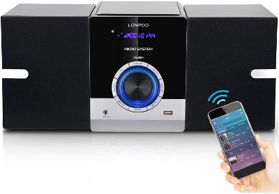 Hifi stereo systém LONPOO/ CD/BT/ FM/ USB/ AUX/ Od 1Kč |010|