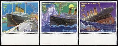 Somálsko-Potopení Titaniku 1998**  Mi.722-724 / 12 €