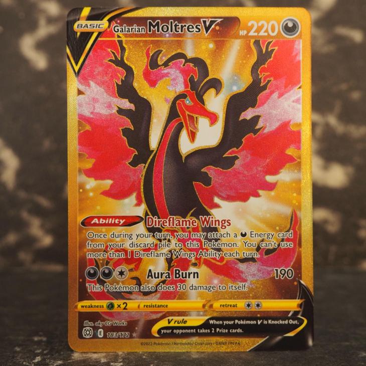 Pokémon Karty Galarian Moltres V Gold Brilliant Stars 183 Aukro 