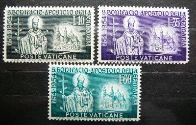 Vatikán 1955 ** Sv. Bonifác komplet mi. 230-232