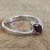 Stříbrný prsten s přírodním granátem vel. 59 od 1 KČ - 2258-2-9 - Šperky