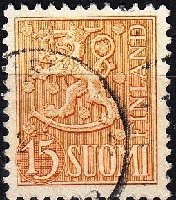 Finsko 1956 Mi.458 prošla poštou