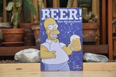 plechová cedule: Simpson Homer "pivo"! 
