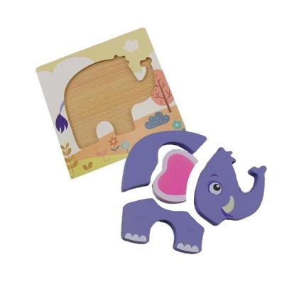 Dřevěné puzzle slon - VÝPRODEJ-LIKVIDACE ESHOPU   !!!!!!  