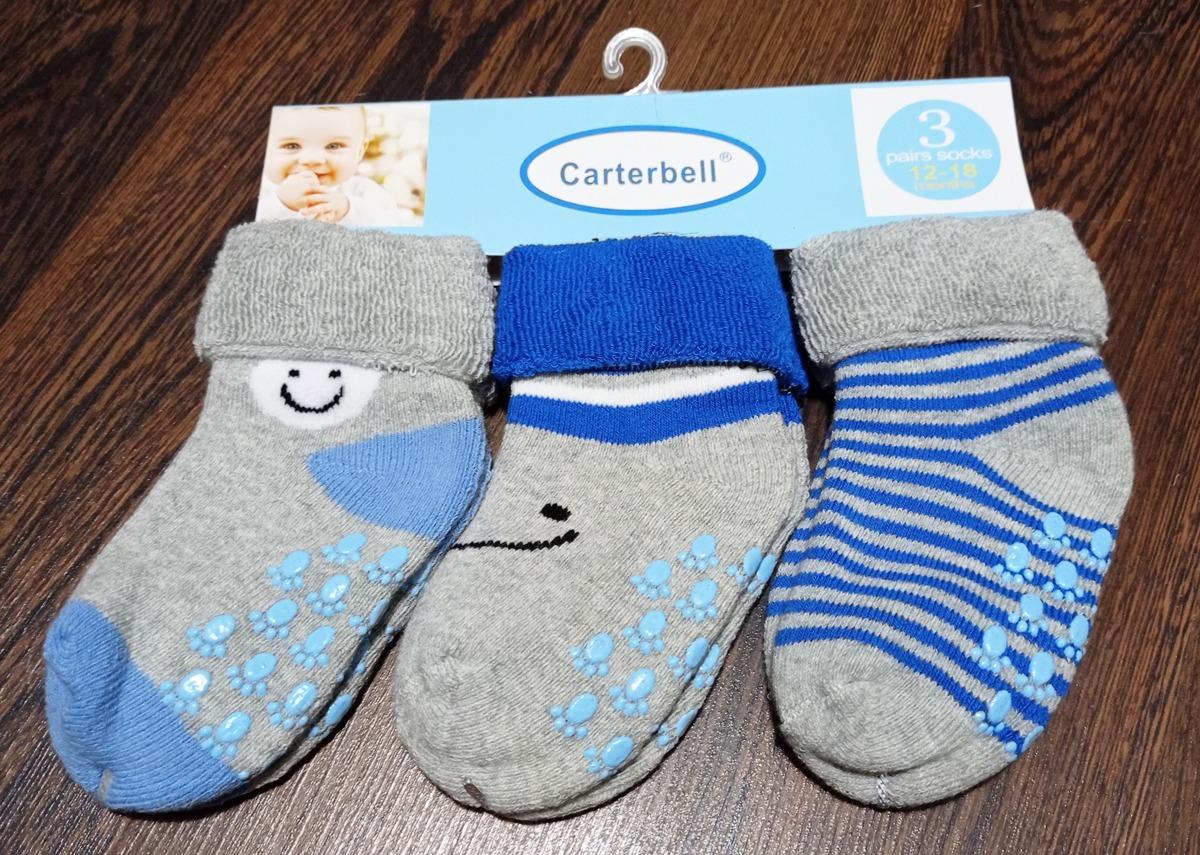 Kojenecké bavlněné zateplené protiskluzové ponožky VIII - vel.12- 20 M - Oblečení pro děti