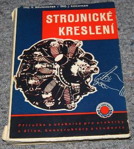 STROJNICKÉ KRESLENÍ Brunhofer Kochman 1955 PRÁCE VÝKRES ŠABLONA