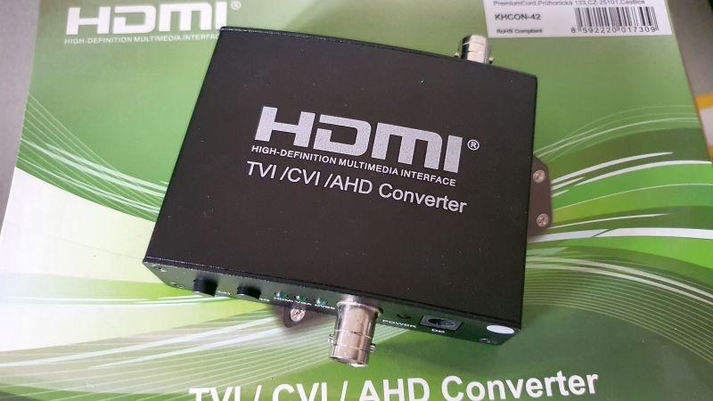 Kamera AHD Sony 2MPx + převodník na HDMI - TV, audio, video