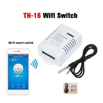 WiFi termostatický modul TH-16-RF + čidlo teploty
