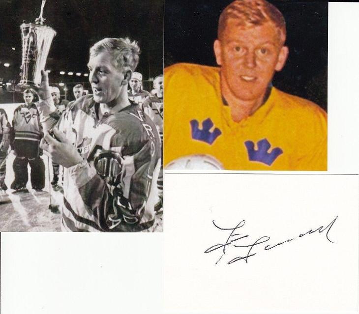 Lars-Eric Lundvall - Švédsko - hokej - stříbro OH 1964 - Ostatní sběratelské předměty