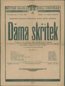 2A1926 Divadlo Královské Vinohrady - představení Dáma skřítek, r. 1921