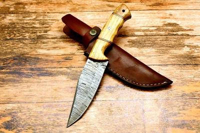 61/ Damaškový lovecký nůž. Rucni vyroba.
