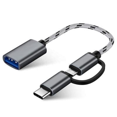 2v1 OTG kabel USB 3.0 na USB-C a Micro USB
