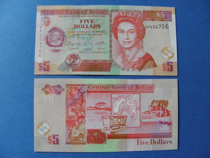 5 Dollars 1.11.2011 Belize - P67e - UNC - /I110/ - Sběratelství