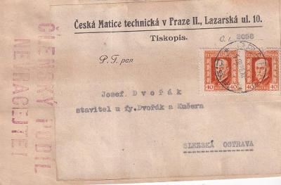 Přední strana obálky, Stavitel, Dvořák, 1926