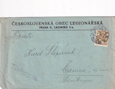 Obálka, Obec legionářská, K. Štěpánek, 1923