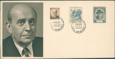 10B5061 Obálka přítisk J. Masaryk , razítko Praha 1948