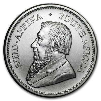 stříbrná mince Krugerrand 1 oz 999/1000 r. 2023 v kapsičce