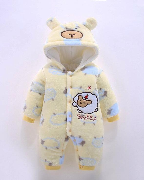 Dojčenská zimná zateplená plyšová kombinéza Sheep Vel.68 - Oblečenie pre deti