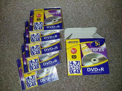 DISK vypalování Prázdná DVD+R 4x média médium Memorex / cena za kus