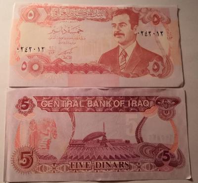 Irak 5 dinars 1992 stav VF