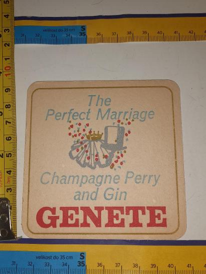 Tácek, GENETE the perfect Marriage Champagne Perry and Gin - Nápojový průmysl