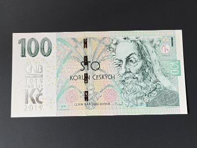 100 KČ s přítiskem ČNB, 2018/2019,SÉRIE M13