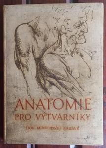 Kniha Anatomie pro výtvarníky - Dr. Josef Zrzavý - 1957