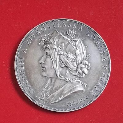 Stříbrná medaile Živnostenská Komora Království Českého za Rakouska Uh