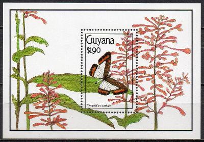 Guyana-Motýl/Nymphidium caricae 1990**  Mi.Bl.104 / 15 €