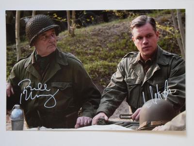 Podepsaná fotka, Bill Murray & Matt Damon, rok 2014-Památkáři, vel. A4