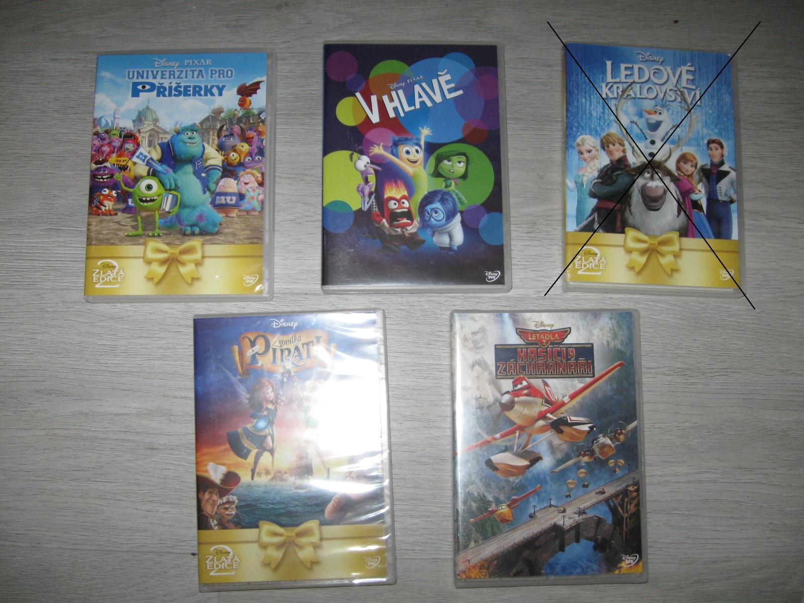 DVD Disney - Príšerky, V hlave, Zvonilka, Lietadlá - Film
