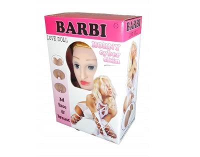 Nafukovací 3D panna s vibračním vajíčkem - Barbie. - (č. 795)
