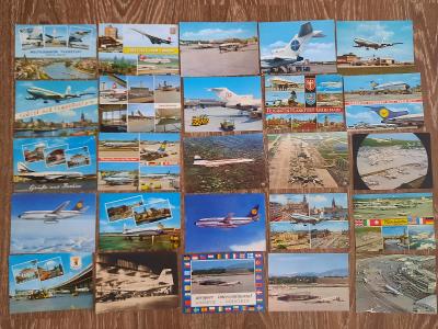 38 kusů pohlednic letadla