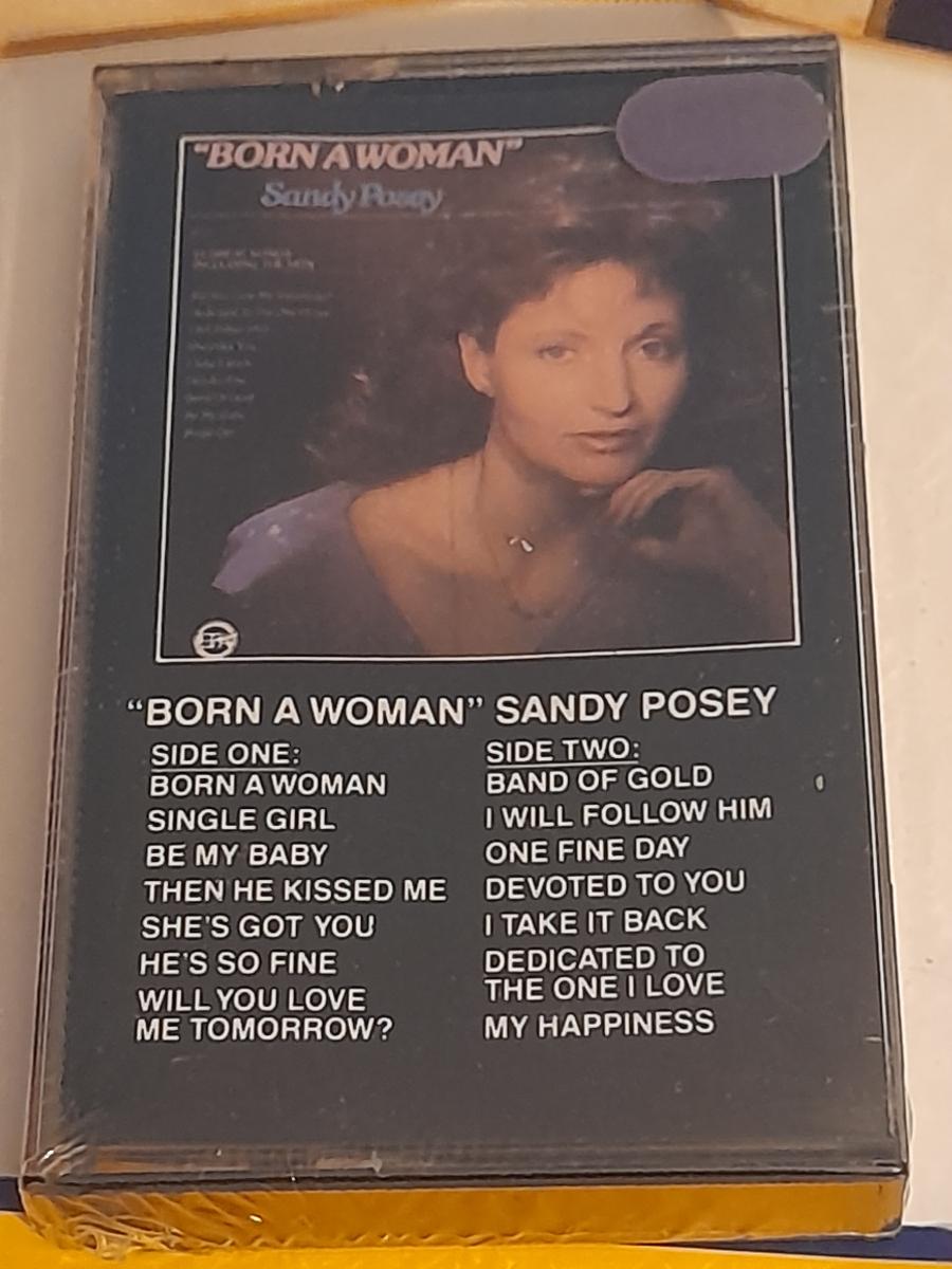 Mc kazeta, "BORN A WOMAN", SANDY POSEY, cca 1982, nerozbalené - Hudba