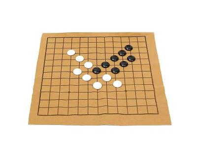 Stolní hra GO - hrací plátno + bílé a černé kameny