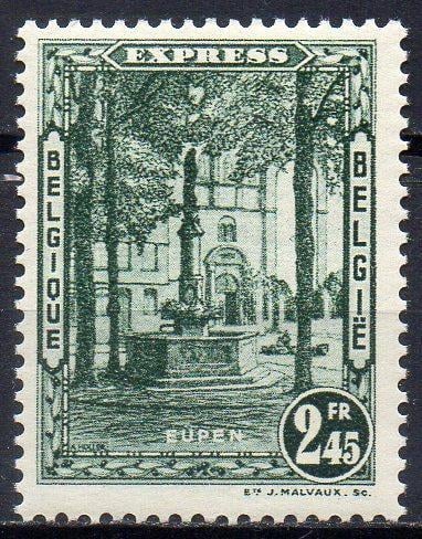 Belgie-Město Eupen/Stromy a budovy 1931** Mi.304/Expresní pošta/ 55 €
