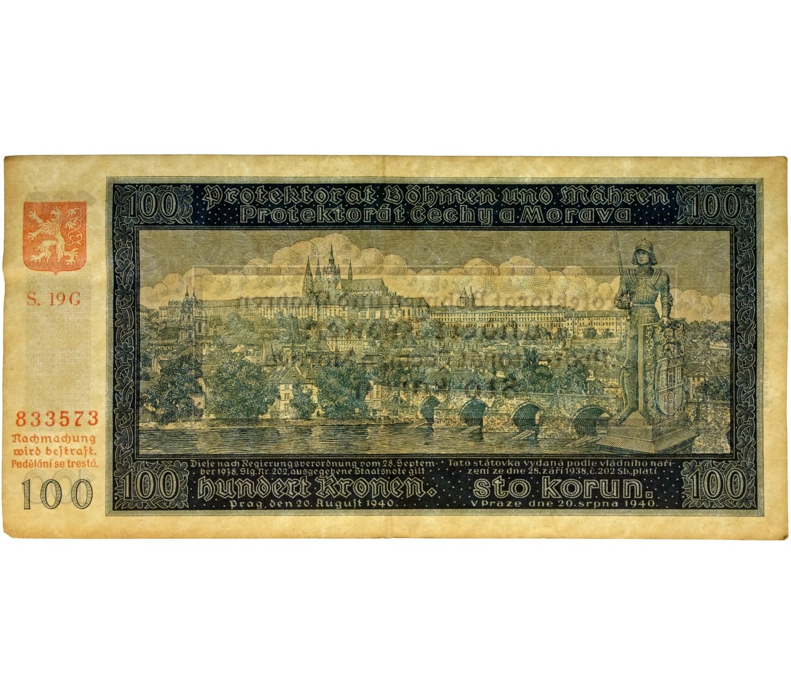 100 K 1940, II. vydání, série 19 G - Bankovky