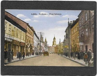 Lublin, ulice, živá,  ca 1910, voj. cenzura 1917