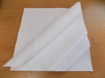 Damaškový příručník -ubrousek bílý 40x40 cm